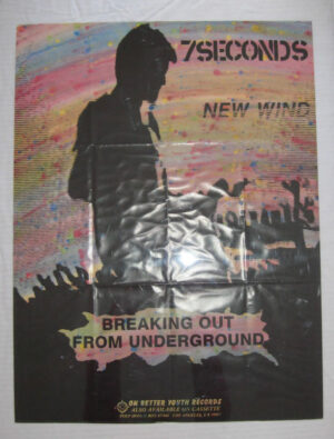 7 Seconds - New Wind - 1996 Record store promo poster Better Youth Organization