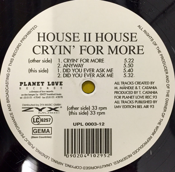 House II House - Cryin' For More