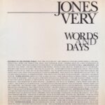 Jones Very - Words and Days - Vinyl Record