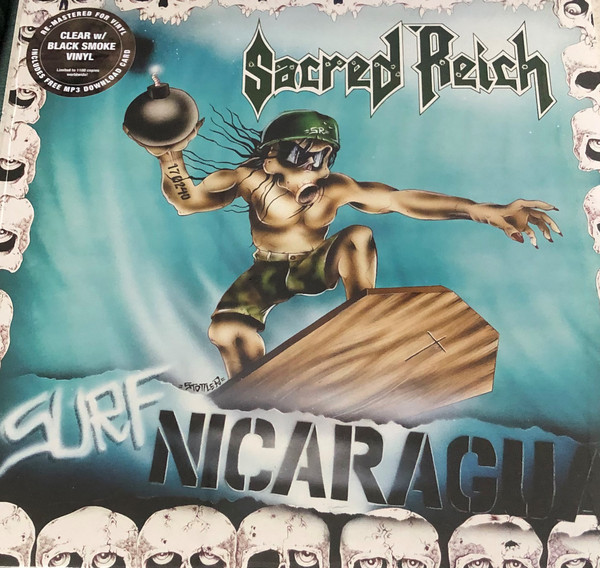 Sacred Reich - Surf Nicaragua - Clear with Black Smoke Vinyl Record