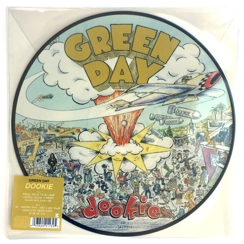 Green Day Dookie Picture Disc Vinyl Record Round Flat Records