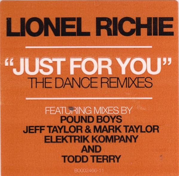 Lionel Richie – Just For You - The Dance Remixes