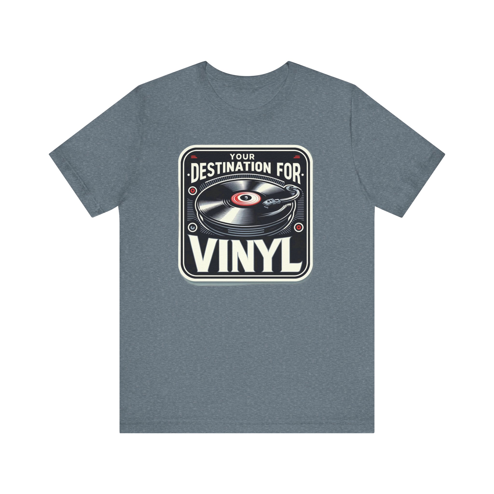 Your Destination For Vinyl - Round Flat Records - T-Shirt