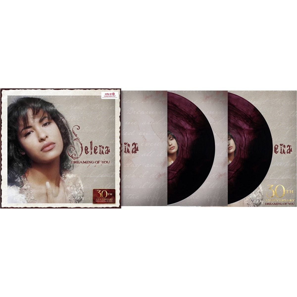 Selena - Dreaming of You 30th Anniversary - Target Exclusive Dark Mauve Double Vinyl Record with Poster